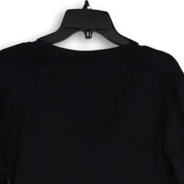 NWT Womens Black V-Neck Long Sleeve Knit Pullover Sweater Size Medium alternative image