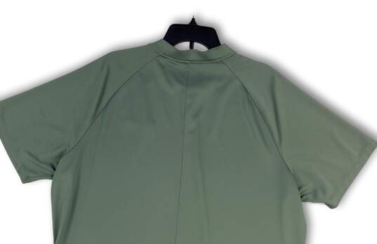 Mens Green Collared Short Sleeve Stretch Pullover Golf Polo Shirt Size XXL image number 4