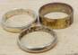 925 Sterling Silver Etched Band Rings Lot 11.3g image number 3