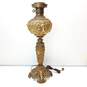 Vintage Ornate Brass Cherub Parlor Lamp 21.5 Inch  Tall image number 1