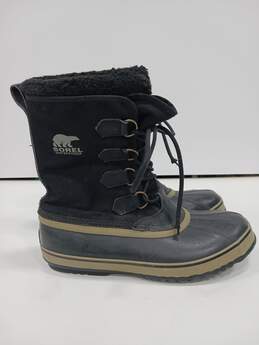 Sorel Men's Black Leather Boots Size 9.5