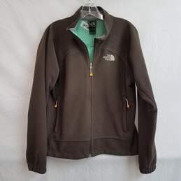 The North Face brown full zip fleece jacket women's L
