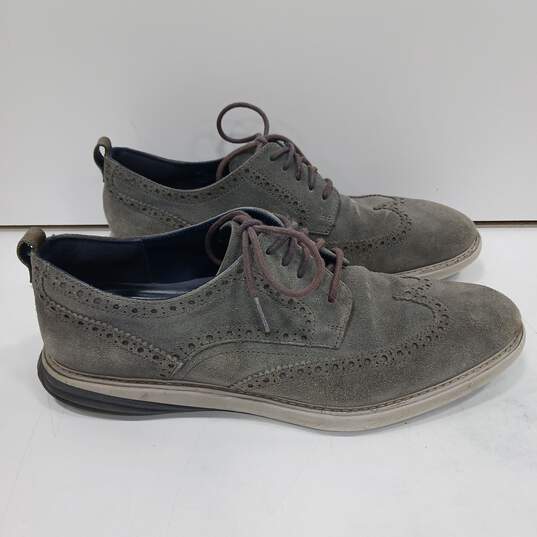 Cole Haan Grand Gray Lace Up Dress Shoes Men's Size 12M image number 3