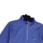 Mens Blue Chevron Mock Neck Long Sleeve Pullover T-Shirt Size Medium image number 3