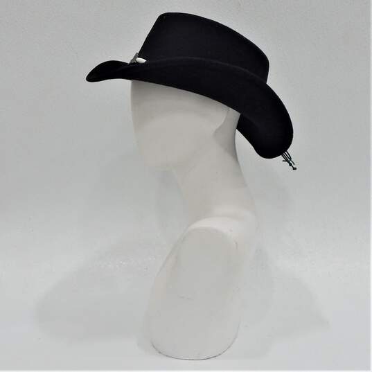 Harley Davidson Black Wool Cowboy Hat Size Medium image number 6