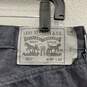 Mens 501 Black Dark Wash 5-Pocket Design Denim Straight Jeans Size 36/32 image number 4