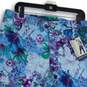 NWT Bandolino Womens Blue Purple Floral 5-Pocket Design Capri Jeans Size 0 image number 3