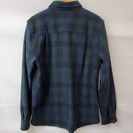 Vintage Woolrich LS Button-Up Green/Black Plaid Shirt Men's L alternative image