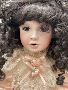 Kais Curly Hair Collectible Victorian Girl Porcelain Doll With Outfit alternative image
