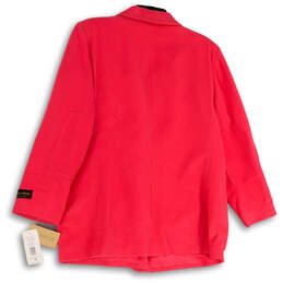 NWT Womens Pink Long Sleeve Notch Lapel Collar Three-Button Blazer Size 18W alternative image