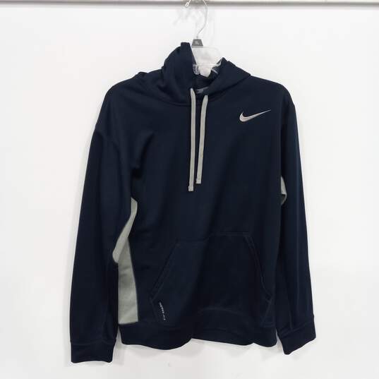 Nike Men's Blue/Gray Therma-Fit Hoodie Size M image number 1