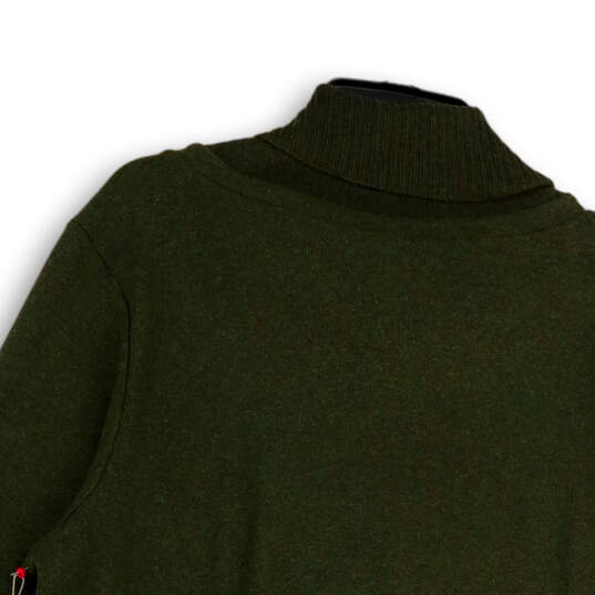 NWT Womens Green Turtleneck Long Sleeve Tight-Knit Pullover Sweater Sz 2XL image number 4