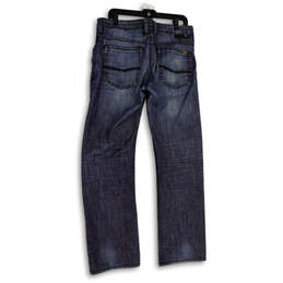Mens Blue Denim Medium Wash Stretch Pockets Straight Leg Jeans Size 33 alternative image