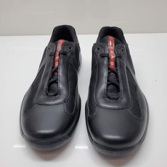 Mens Prada 'America's Cup' Leather Sneakers Size 8.5 AUTHENTICATED image number 1