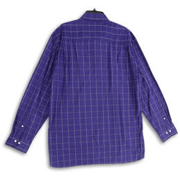 NWT Mens Blue Check Long Sleeve Collared Custom Fit Button-Up Shirt Sz 2XL alternative image