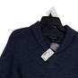 NWT Womens Blue Knitted Collared Long Sleeve Pullover Sweater Size Large image number 3