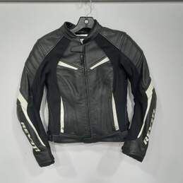 Kids Rev'it Convex Leather Motorcycle Jacket Size 36/XS