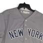 Genuine Merchandise Majestic Mens Gray NY Yankees Derek Jeter #2 Jersey Size XL image number 3