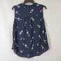 Vince Camuto Women's Blue Floral Sleeveless Top SZ M image number 4
