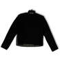 Womens Black Tweed Long Sleeve Asymmetrical Full-Zip Moto Jacket Size 12 image number 2