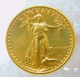 22K Yellow Gold Liberty 10 Dollar 1/4 oz Fine Gold Coin 8.5g