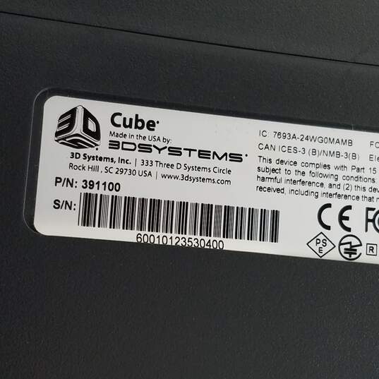 3D Systems Cube 3D Printer-SOLD AS IS, MISSING PART OF POWER CORD image number 4