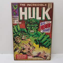 2012 Wood Oversize Picture replica of Mavel Incredible Hulk #102 Cover