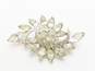 Vintage Silvertone Icy Clear Rhinestones Square & Pointed Cluster Brooches Variety 70g image number 4
