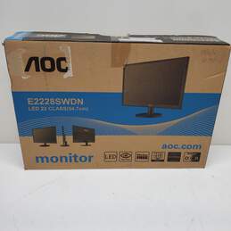 AOC LCD Computer Monitor E2228SWDN LED 22 Class 21.5" Screen Untested
