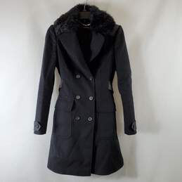 Karen Millen Women Black Coat Sz 4