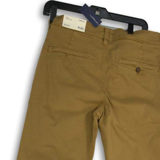 NWT American Eagle Mens Brown Slash Pocket Straight Leg Chino Pants Size 30/32 image number 4