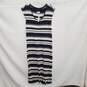 NWT Lou & Grey WM's Navy Blue & White Stripe Maxi Tee- Dress Size XS image number 1