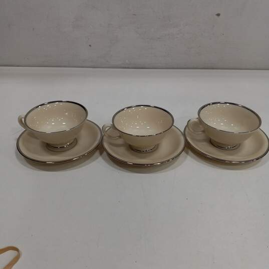 Set of 3 Lenox Montclair Cups/Saucers image number 1
