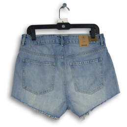 NWT Womens Light Blue Denim 5-Pocket Design Cut-Off Shorts Size 11 alternative image