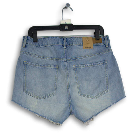 NWT Womens Light Blue Denim 5-Pocket Design Cut-Off Shorts Size 11 image number 2