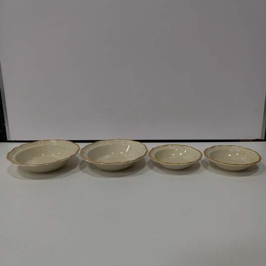 Bundle of 4 Bowls Total: 2 Mikasa Garden Club EC 400 7.5" Fruit/Dessert Bowls And 2 9.75" Vegetable Bowls image number 1
