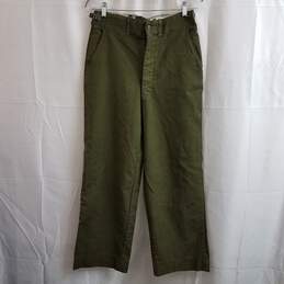 VTG Men's 1950's Green Military Pants Size S 27x32