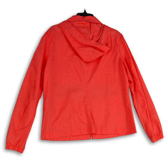 Womens Pink Long Sleeve Hooded Drawstring Activewear Full-Zip Jacket Sz XL image number 2