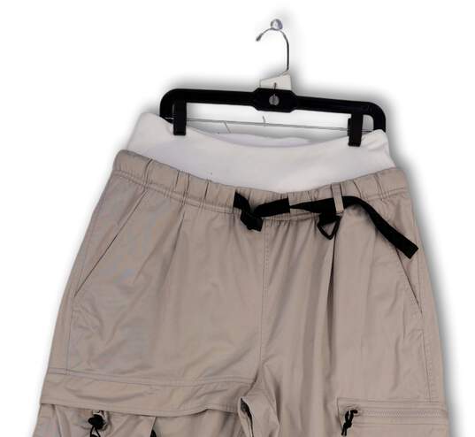 Womens Gray Drawstring Elastic Waist Pockets ACG Cargo Pants Size XL image number 3