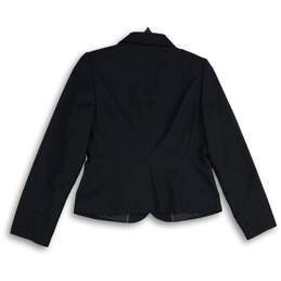 Calvin Klein Womens Black Striped Long Sleeve Notch Lapel Two-Button Blazer 10P alternative image