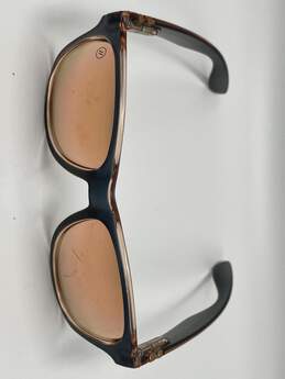 Blenders Mens Black Polarized Rectangular Sunglasses BIR5ZRY3K-A