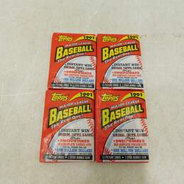 (4) 1991 Factory Sealed Topps Baseball Wax Packs