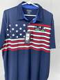 Chaps Mens Blue American Flag Collared Golf Polo Shirt Size XL T-0528908-G image number 2