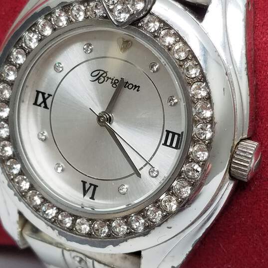 Brighton 35mm Case Crystal Bezel and link Stainless Steel Quartz Watch image number 3