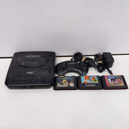 Vintage Sega Genesis MK-1631 Video Gaming Console & Video Game Cartridges