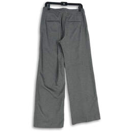 NWT Womens Gray Pleated Wide Leg Side Zip Ankle Pants Size 8 alternative image