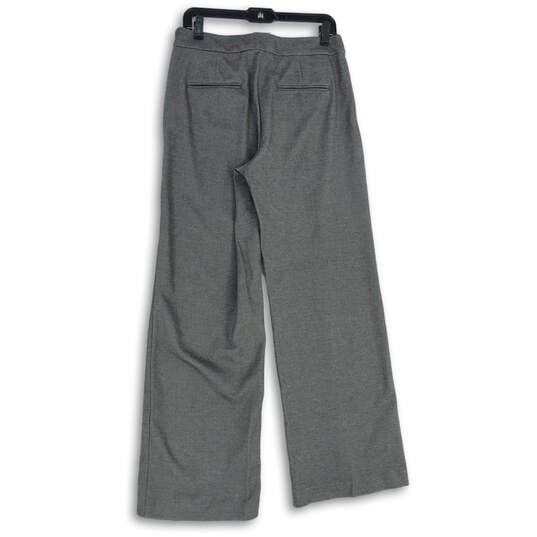 NWT Womens Gray Pleated Wide Leg Side Zip Ankle Pants Size 8 image number 2