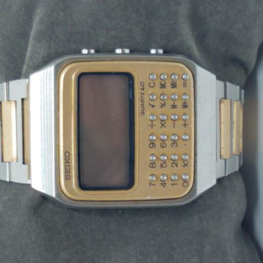 Seiko C153-5007 Two Toned Vintage Calculator Watch image number 1