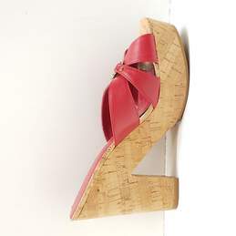 Ralph Lauren Women's Red Platform Mule Heels Size 8