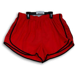 Womens Red Elastic Waist Pull-On Stretch Running Athletic Shorts Size 2X